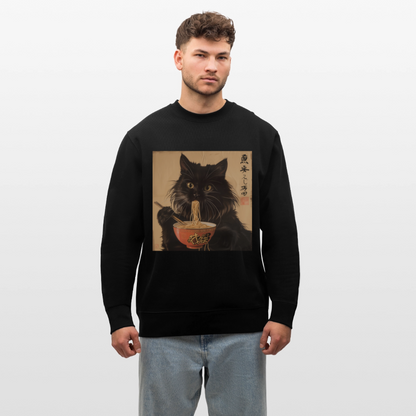 Kejsarens Katt och Ramens Hemlighet, Ekologisk sweatshirt CHANGER unisex från Stanley/Stella - svart