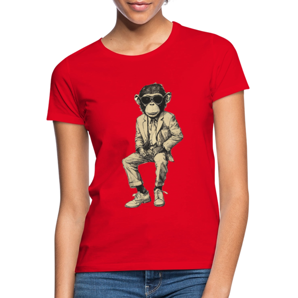 Mod Monkey, T-shirt dam - röd