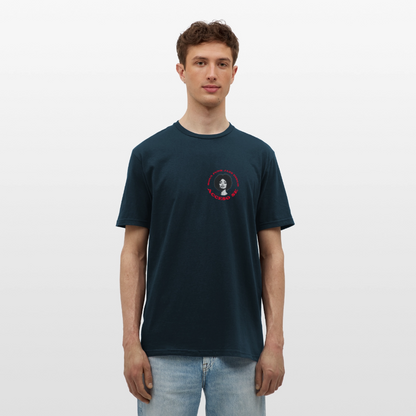 Where Music Lives – Powered by Acceso Family (small print), T-shirt unisex - marinblå