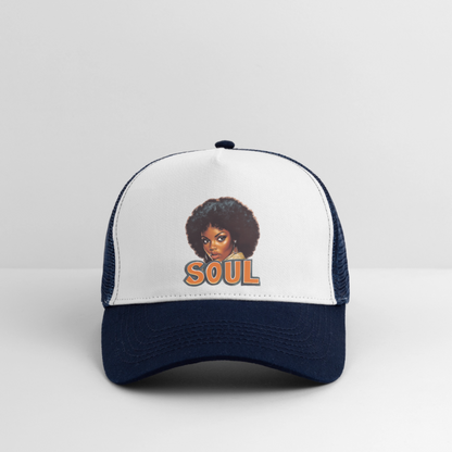 Soulful Vibes, Trucker Cap - vit/marinblå