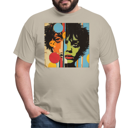 Split Faces, T-shirt herr - sandbeige