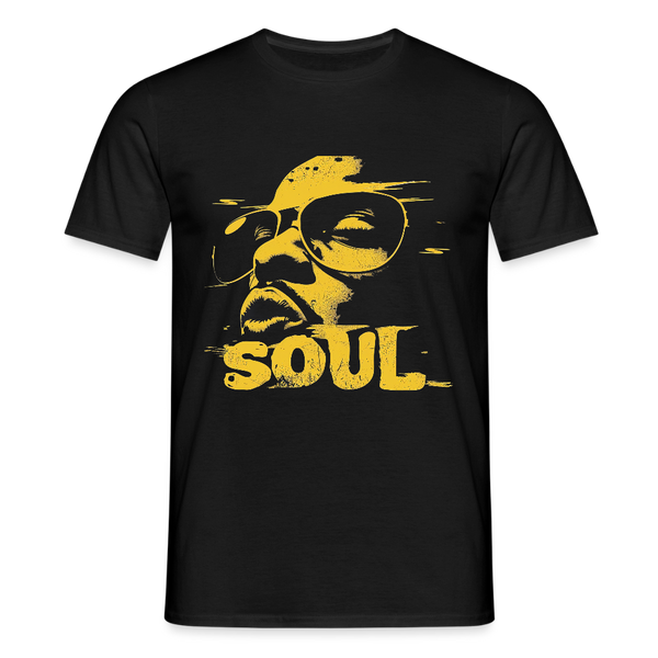 Funky Soul t-shirt i svart — soul och funk streetwear med ikoniskt motiv från Acceso