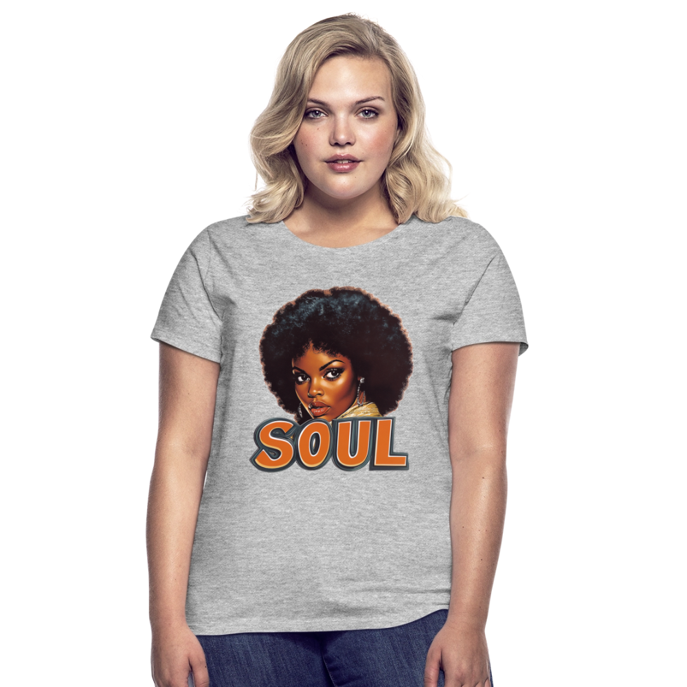 Soulful Vibes, T-shirt dam - gråmelerad