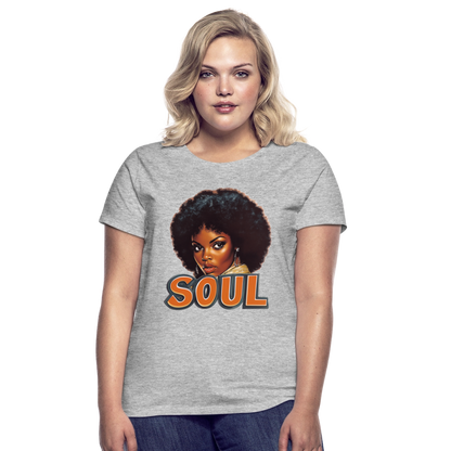 Soulful Vibes, T-shirt dam - gråmelerad