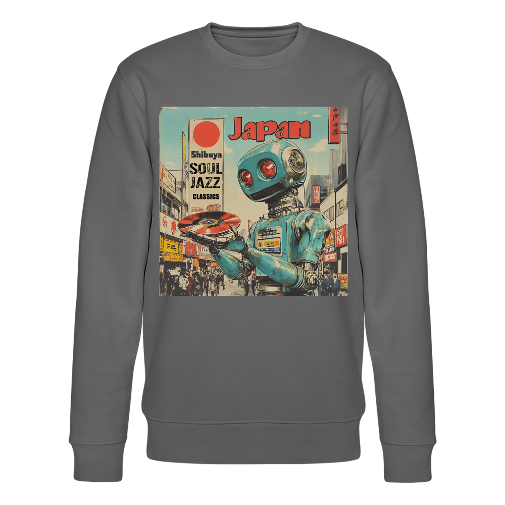 Shibuya Soul Jazz Classics, Ekologisk sweatshirt CHANGER unisex från Stanley/Stella - kolgrå