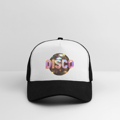 Disco Dreamscape, Trucker Cap - vit/svart