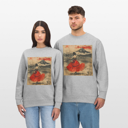 Flamenco i Solens Land, Ekologisk sweatshirt CHANGER unisex från Stanley/Stella - gråmelerad