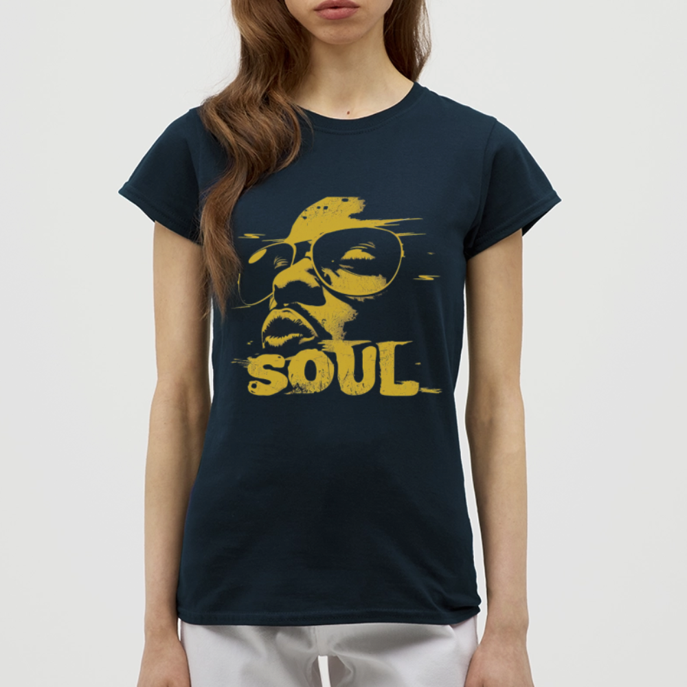 Funky Soul, T-shirt dam - marinblå