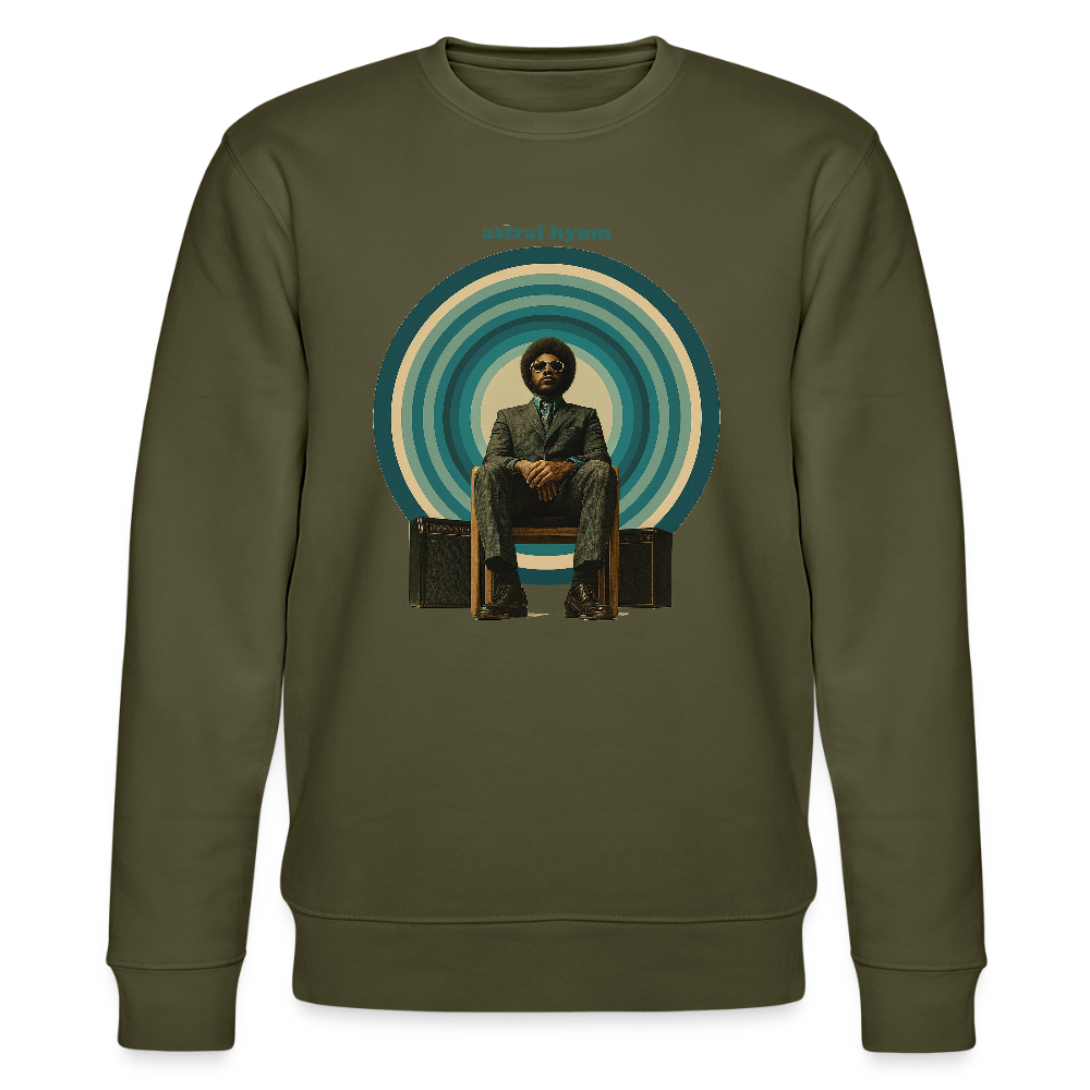The Creator Has a Free Jazz Plan, Ekologisk sweatshirt CHANGER unisex från Stanley/Stella - kaki