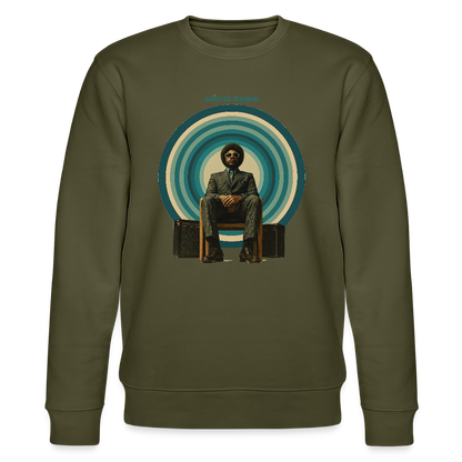 The Creator Has a Free Jazz Plan, Ekologisk sweatshirt CHANGER unisex från Stanley/Stella - kaki