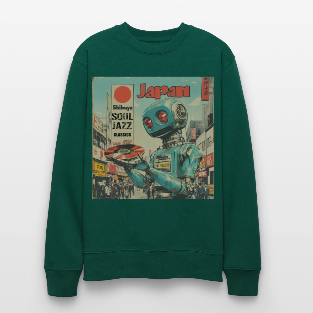 Shibuya Soul Jazz Classics, Ekologisk sweatshirt CHANGER unisex från Stanley/Stella - skogsgrön