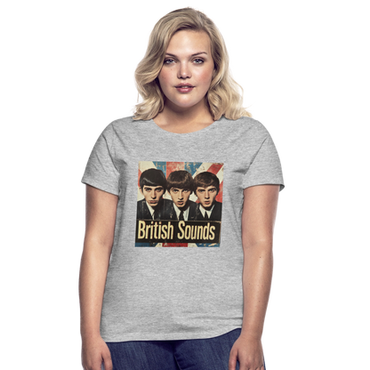 British sounds 1965, T-shirt dam - gråmelerad