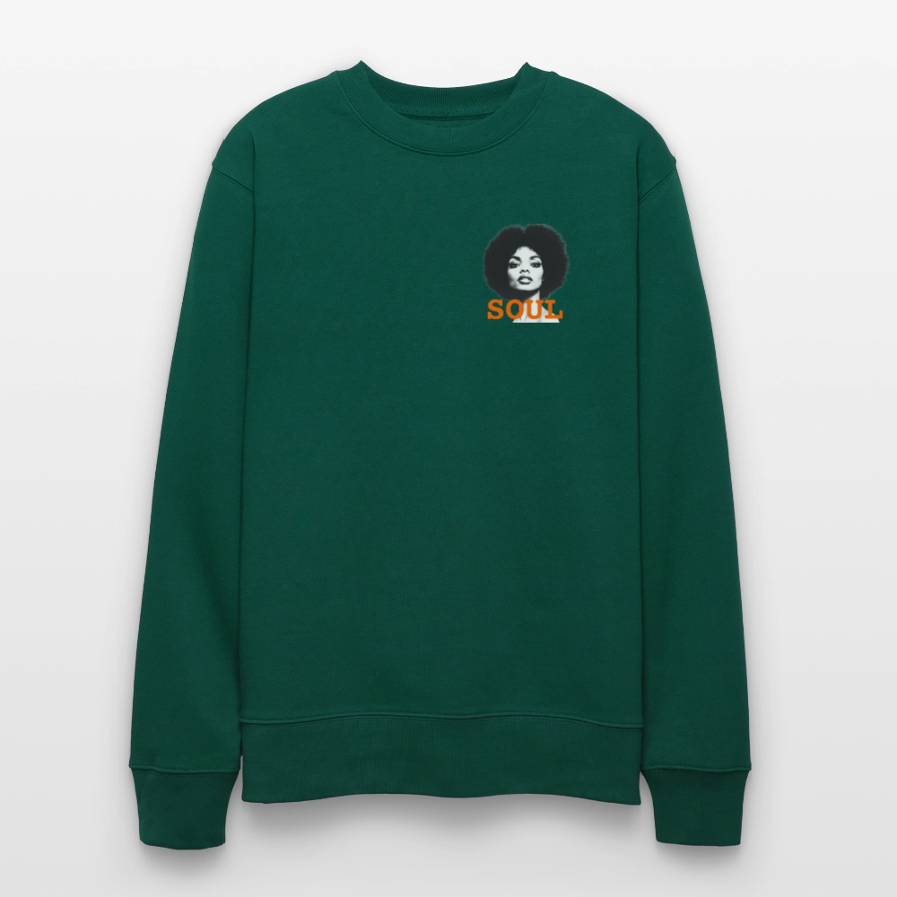 SOUL PWR, Ekologisk sweatshirt CHANGER unisex från Stanley/Stella - skogsgrön