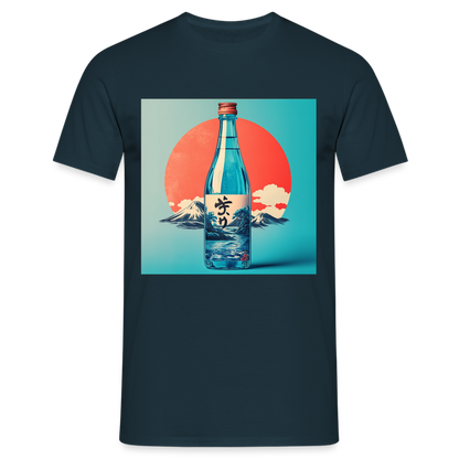 Stillhet i glas, T-shirt herr - marinblå