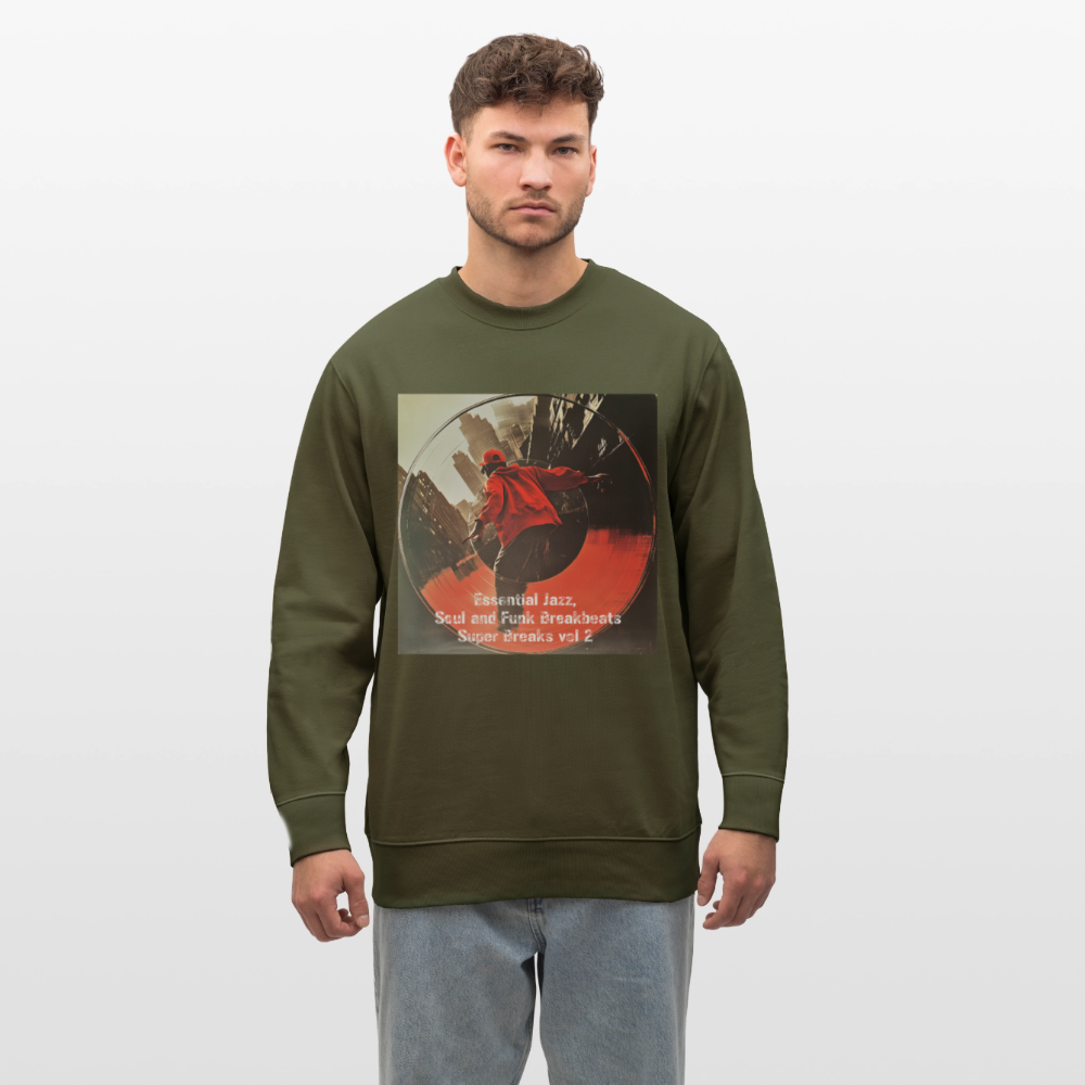 Super Breaks vol 2, Ekologisk sweatshirt CHANGER unisex från Stanley/Stella - kaki