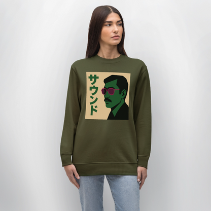 Nippon Sound, Ekologisk sweatshirt CHANGER unisex från Stanley/Stella - kaki