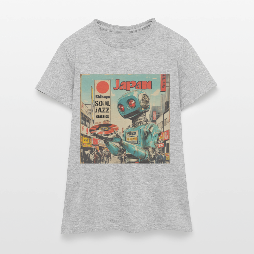 Shibuya Soul Jazz Classics, T-shirt dam - gråmelerad