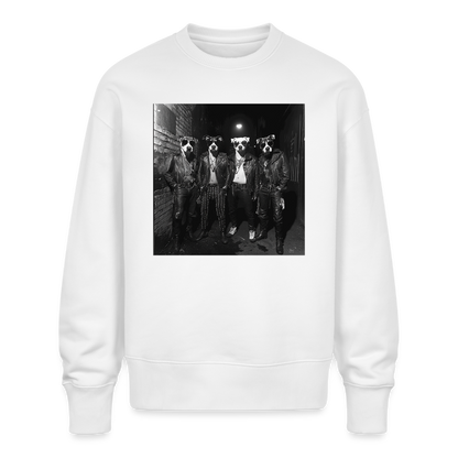 Barking Riot, Ekologisk oversizetröja RADDER unisex från Stanley/Stella - vit
