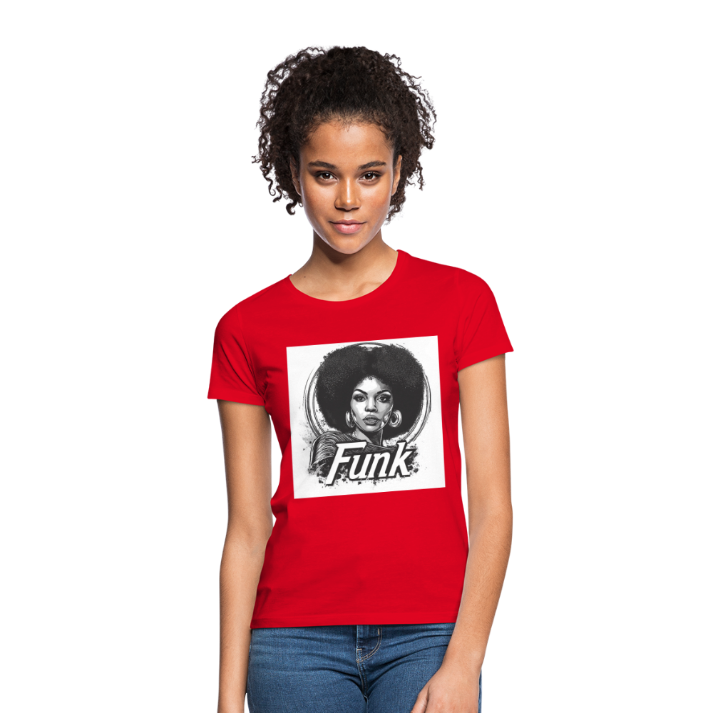 Funk Queen: Power in Motion, T-shirt dam - röd