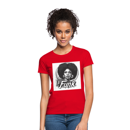 Funk Queen: Power in Motion, T-shirt dam - röd