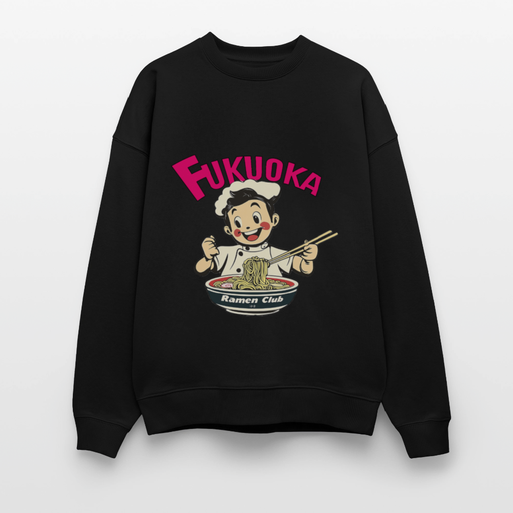 Fukuoka Ramen Club, Ekologisk oversizetröja RADDER unisex från Stanley/Stella - svart