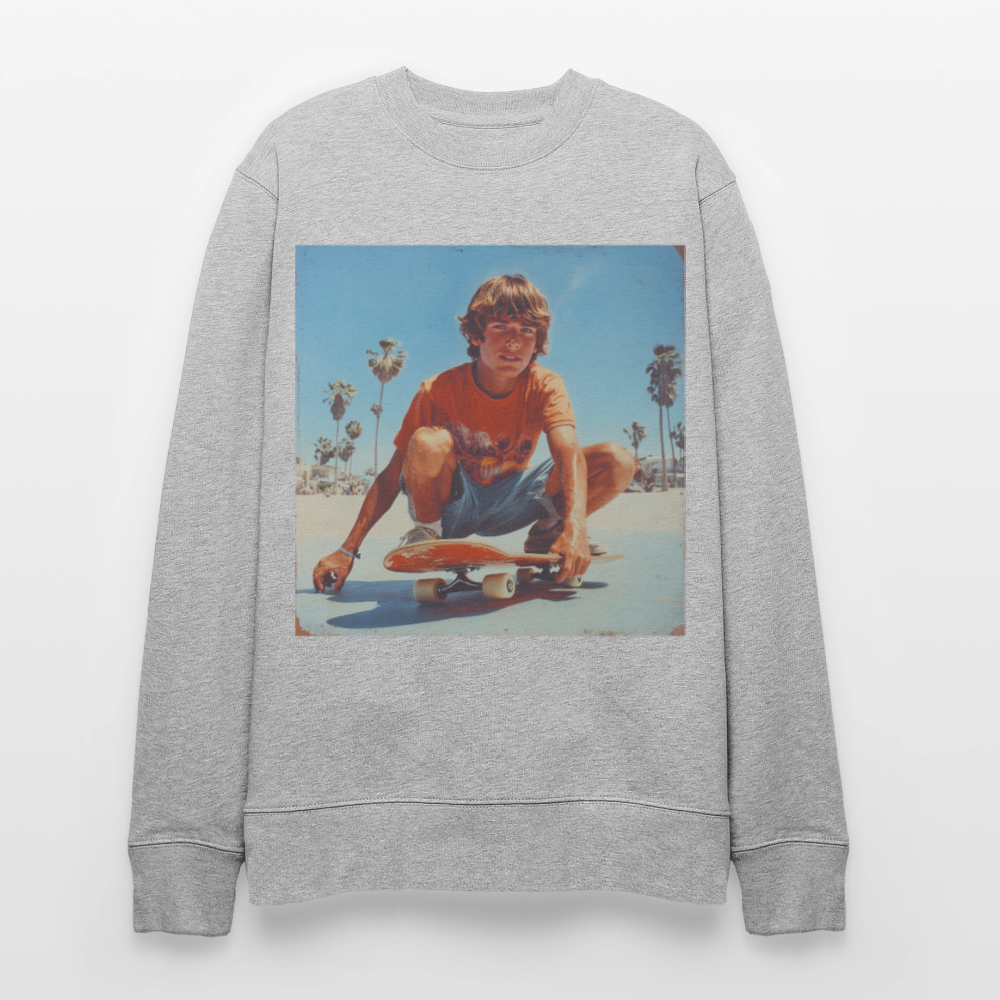 Sunset Vibes, 70s Style, Ekologisk sweatshirt CHANGER unisex från Stanley/Stella - gråmelerad