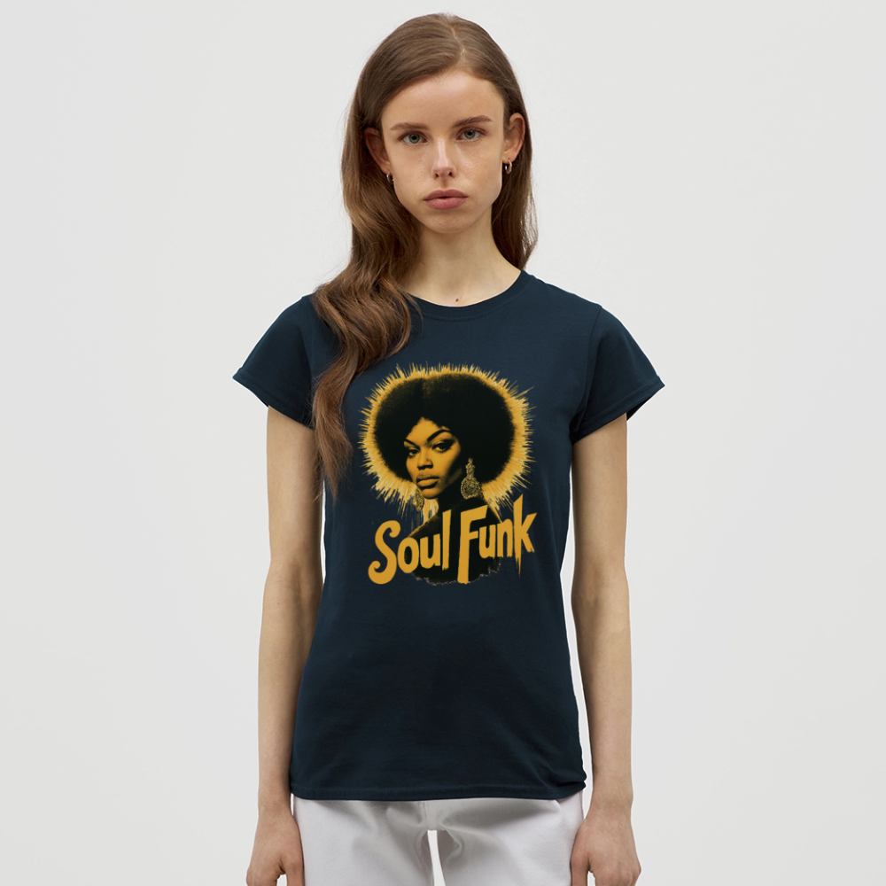 Soul Funk, T-shirt dam - marinblå