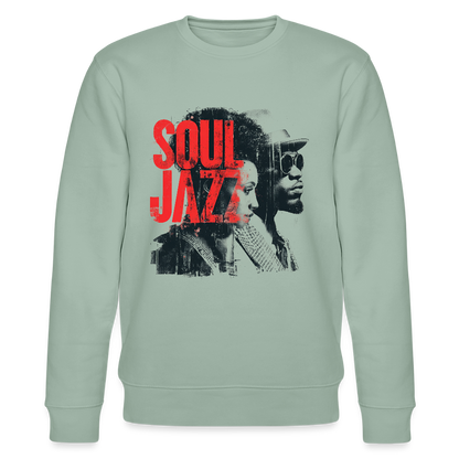 The Essence of Soul Jazz, Ekologisk sweatshirt CHANGER unisex från Stanley/Stella - ljus grågrön
