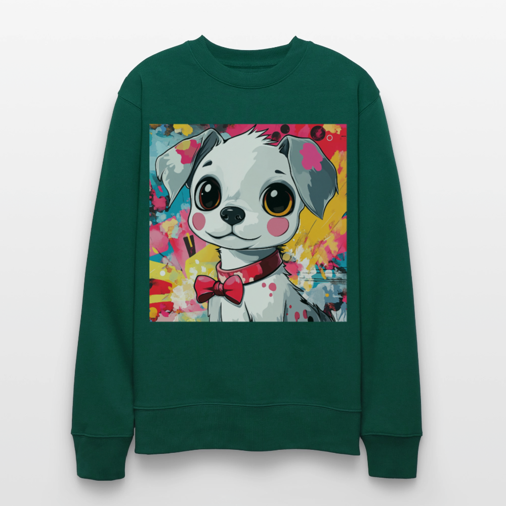 En vän eller fiende?, Ekologisk sweatshirt CHANGER unisex från Stanley/Stella - skogsgrön