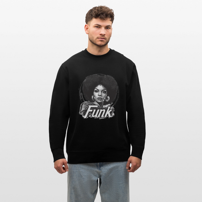 Funk Queen: Power in Motion (transparent bakgrund), Ekologisk sweatshirt CHANGER unisex från Stanley/Stella - svart