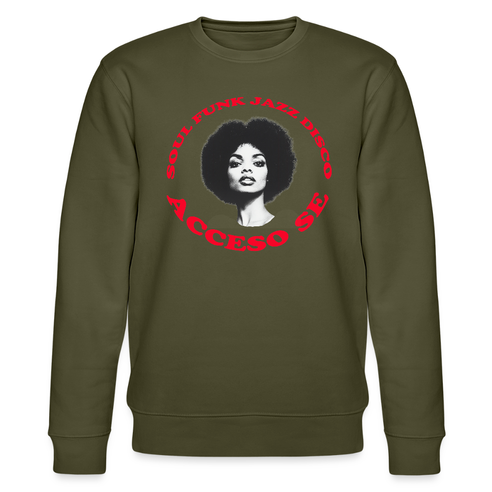 Where Music Lives – Powered by Acceso Family, Ekologisk sweatshirt CHANGER unisex från Stanley/Stella - kaki