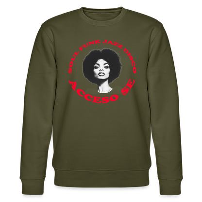 Where Music Lives – Powered by Acceso Family, Ekologisk sweatshirt CHANGER unisex från Stanley/Stella - kaki