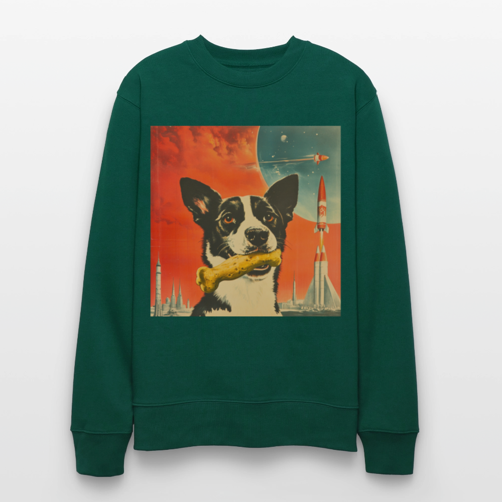 Stjärnorna Nära, Ekologisk sweatshirt CHANGER unisex från Stanley/Stella - skogsgrön