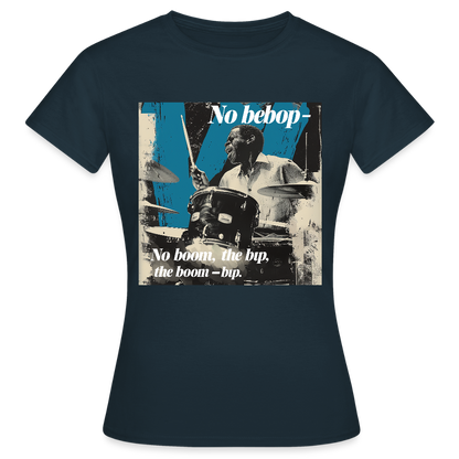 Push It Bebop, T-shirt dam - marinblå