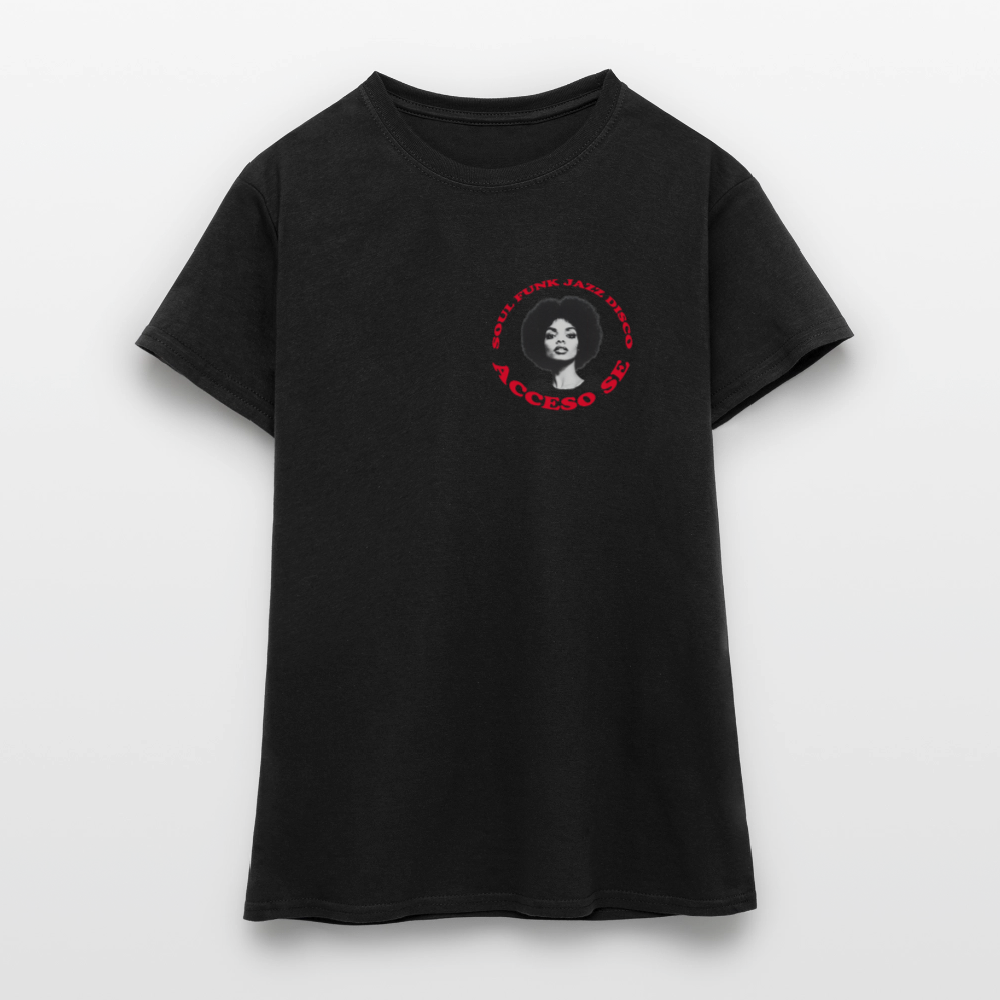 Where Music Lives – Powered by Acceso Family (small print), T-shirt dam - svart