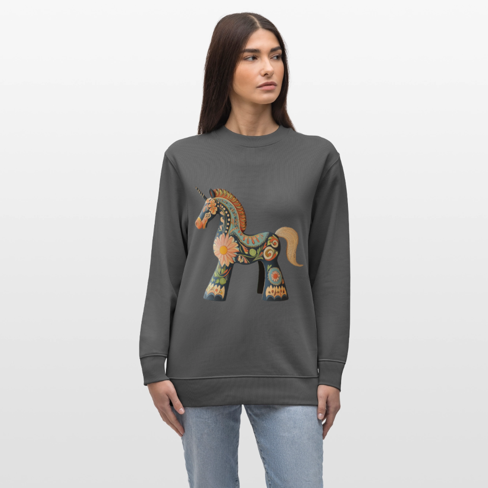 Färger av magi, Ekologisk sweatshirt CHANGER unisex från Stanley/Stella - kolgrå