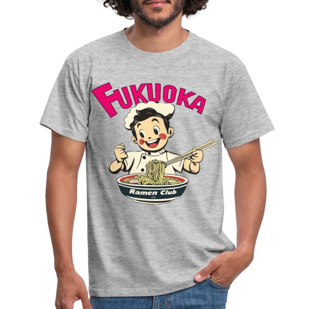 Fukuoka Ramen Club, T-shirt herr - gråmelerad