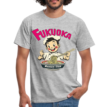 Fukuoka Ramen Club, T-shirt herr - gråmelerad