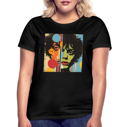 Split Faces, T-shirt dam - svart