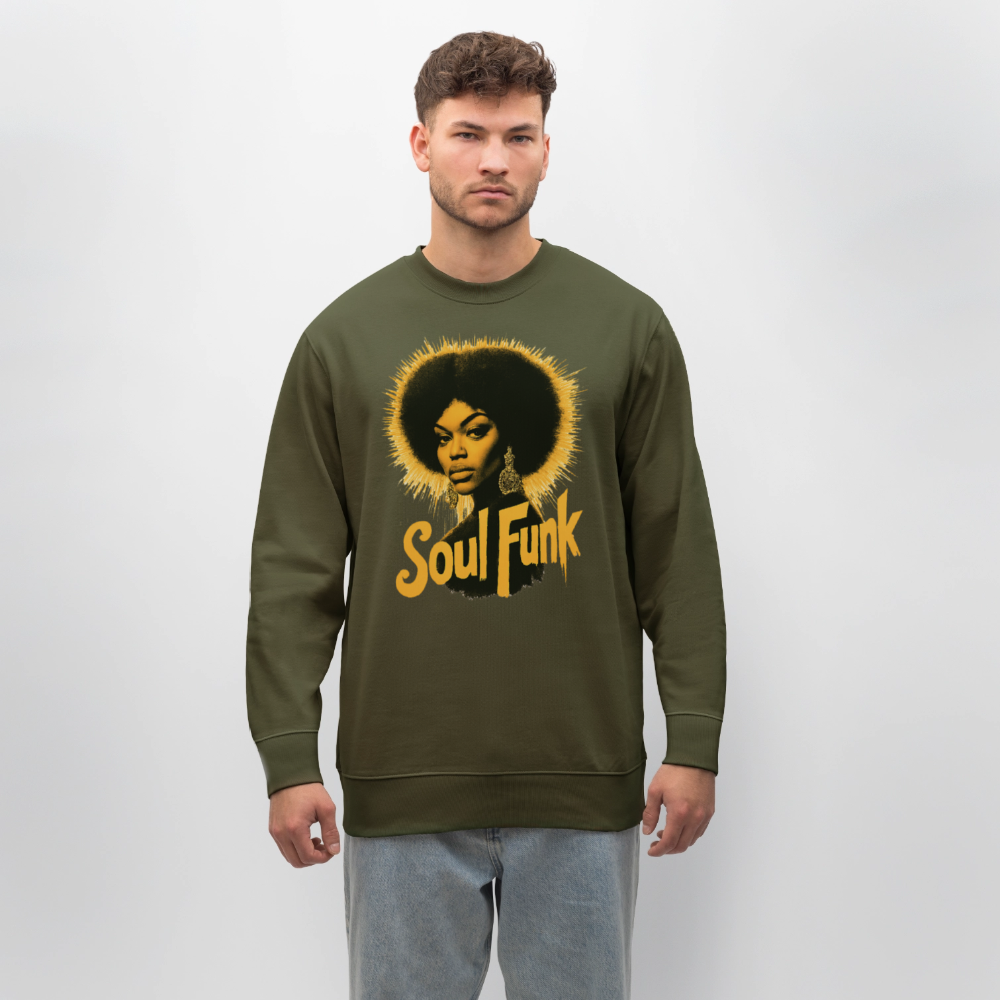 Soul Funk, Ekologisk sweatshirt CHANGER unisex från Stanley/Stella - kaki