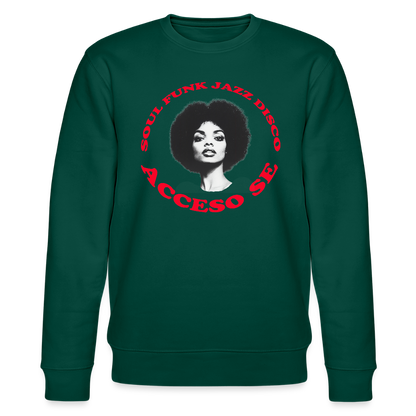 Where Music Lives – Powered by Acceso Family, Ekologisk sweatshirt CHANGER unisex från Stanley/Stella - skogsgrön