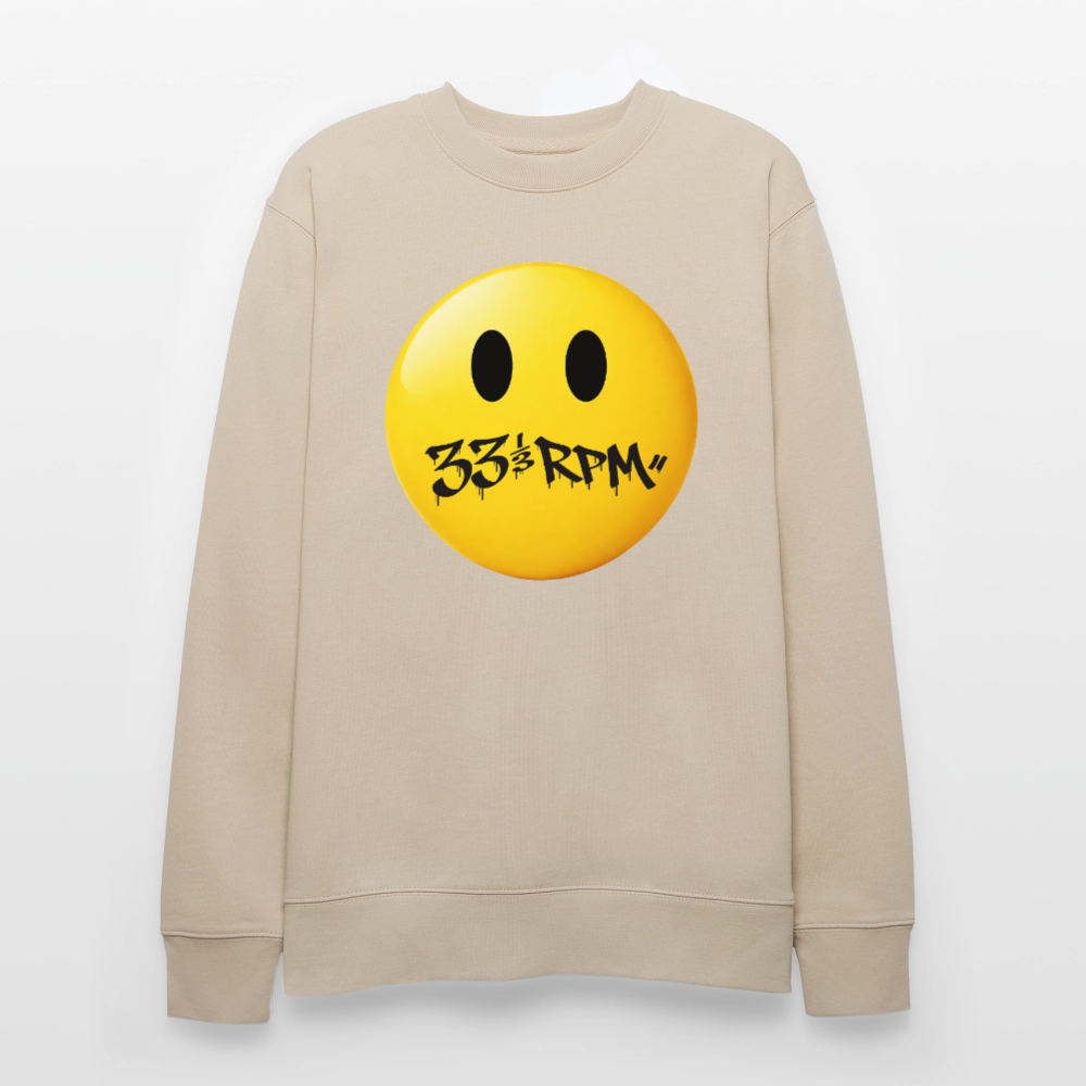 Turntable Grin, Ekologisk sweatshirt CHANGER unisex från Stanley/Stella - beige