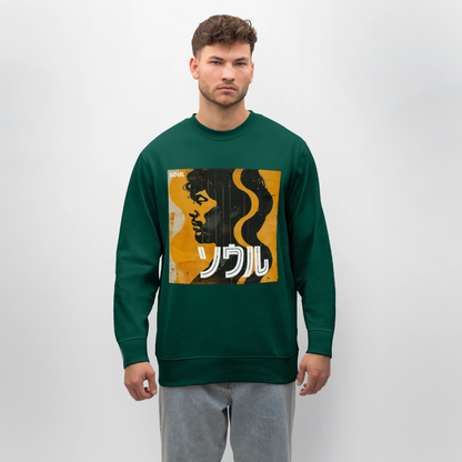 Nippon Grooves, Ekologisk sweatshirt CHANGER unisex från Stanley/Stella - skogsgrön