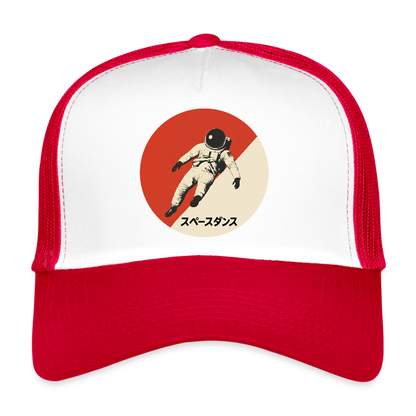 Space Dance, Trucker Cap - vit/röd