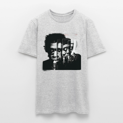 Between Breaths, T-shirt herr - gråmelerad