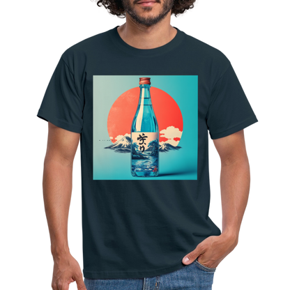 Stillhet i glas, T-shirt herr - marinblå