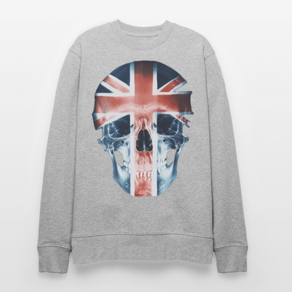 God Save the Skull, Ekologisk sweatshirt CHANGER unisex från Stanley/Stella - gråmelerad