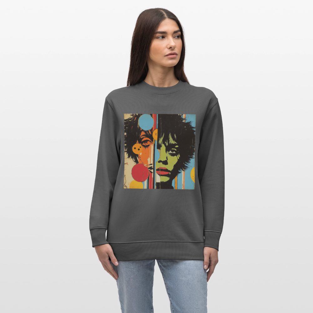 Split Faces, Ekologisk sweatshirt CHANGER unisex från Stanley/Stella - kolgrå