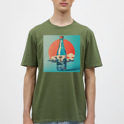 Stillhet i glas, T-shirt herr - Militärgrön