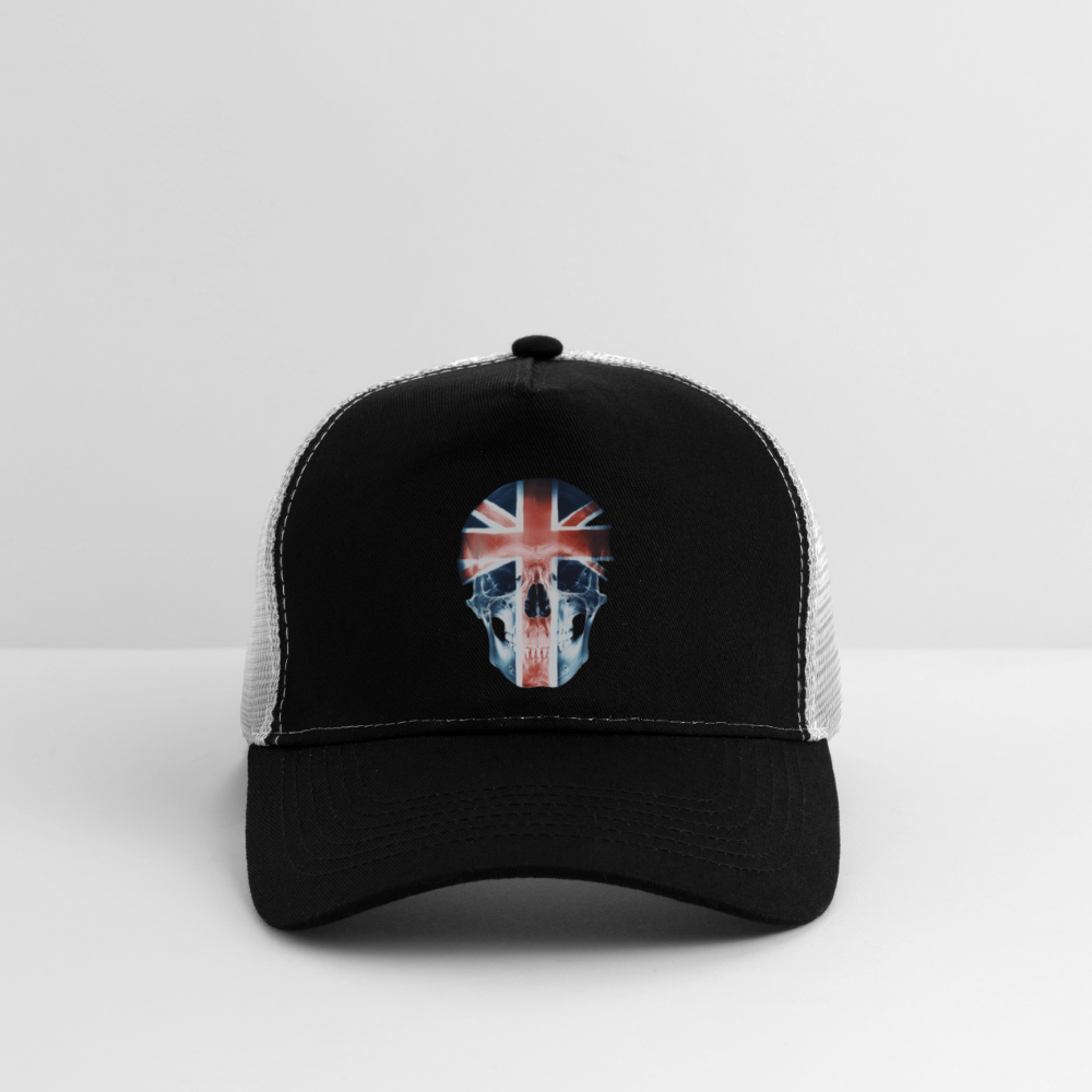 God Save the Skull, Trucker Cap - svart/stengrå